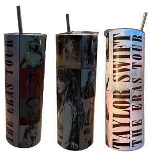 Taylor Swift The Eras Tour 20oz Tumbler Cup with Metal Straw and Plastic Straw